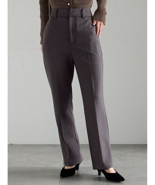 Te chichi 裏起毛パイピングストレートパンツ