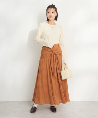CRAFT STANDARD BOUTIQUE ツイストベルトフレアスカート Orange