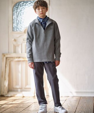 J.PRESS KIDS 【140-170cm】サイド切替 パンツ チャコールグレー系
