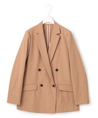 ICB 【セットアップ対応・洗える】 LooseWeave ダブルブレストジャケット レディッシュブラウン系