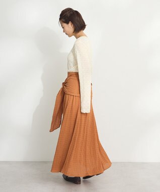 CRAFT STANDARD BOUTIQUE ツイストベルトフレアスカート Orange