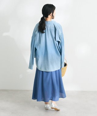CRAFT STANDARD BOUTIQUE ツイストベルトフレアスカート Blue