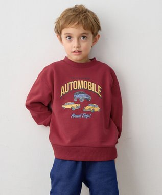 ANY KIDS 車プリント 裏毛トレーナー