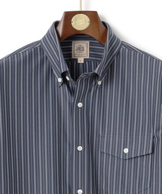 J.PRESS MEN KANEMASA マルチストライプジャージ シャツ ネイビー系1
