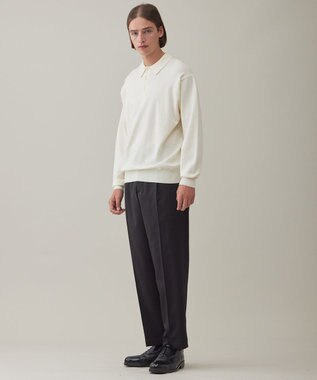 UNFILO MENS ライトウォーム ニットポロ オフ