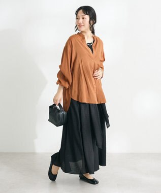 CRAFT STANDARD BOUTIQUE ツイストベルトフレアスカート Orange