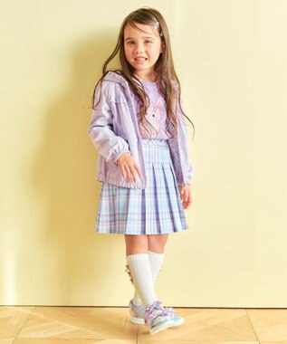 ANY KIDS プリーツ スカパン サックスブルー×チェック