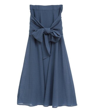 CRAFT STANDARD BOUTIQUE ツイストベルトフレアスカート Blue