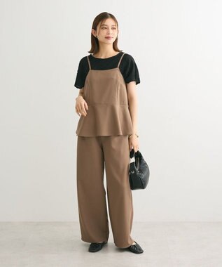 Green Parks ・ＥＬＥＮＣＡＲＥ　ＤＵＥ　ペプラムサロペット Dark Beige