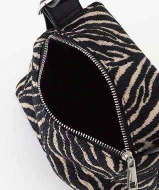 ICB スクエアワンハンドル バッグ 起毛ゼブラ系