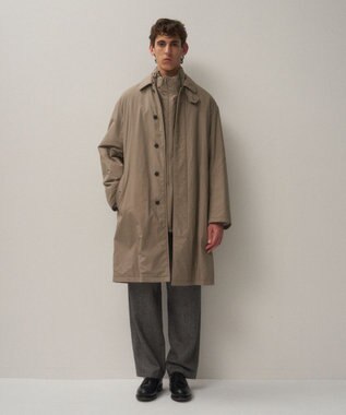 ATON MERCERIZED COTTON | シルクパテッドバルマカーンコート - UNISEX CAMEL