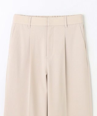 ANY L 【洗濯機可/ストレッチ/ウエストゴム/セットアップ可】イージーケアワイドパンツ ベージュ
