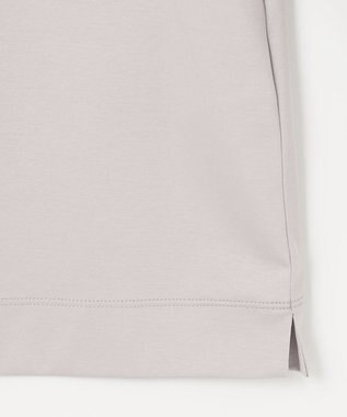 自由区 L スムースコンビ ボリューム袖カットソー ライトグレー系