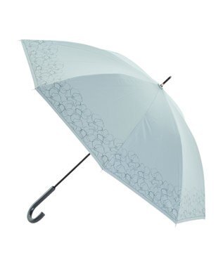 MOONBAT 晴雨兼用日傘 長傘 ラインフラワー／遮光 遮熱 UV ライトグリーン