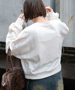 WEGO カレッジプリントスウェット ホワイトアイボリー