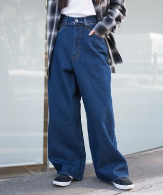WEGO 【ユニセックス着用ITEM/】スーパーバギージーンズ デニム濃色