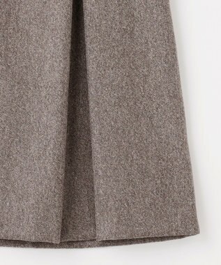 J.PRESS LADIES 【セットアップ対応】ウールストレッチツイード スカート ダークブラウン系
