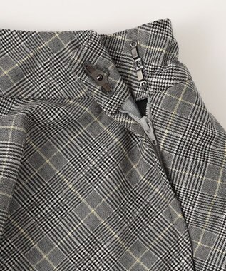 組曲 KIDS 【150-160cm】ティアードチェック スカート グレー系3