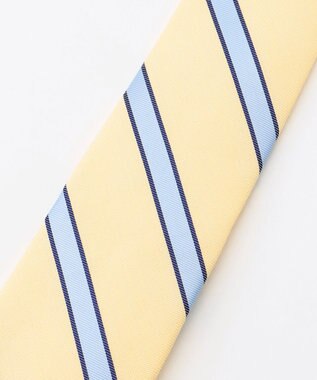 J.PRESS MEN 【LINEN MIX COLLECTION】 レジメンタル ネクタイ イエロー系1