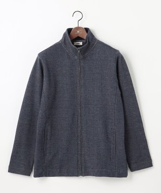 JOSEPH ABBOUD 【オーガニックコットン使用】フルZIPカラー ブルゾン ネイビー系