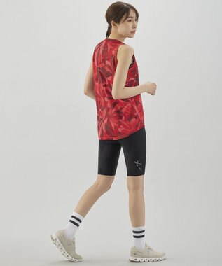 CW-X 【WOMEN】 CW-X トップス 【薄軽ランニングシャツ】 ノースリーブ タンクトップ Ｕネック 吸汗速乾性(本体) レディース DLY150 /ワコール エンジ