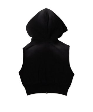 WEGO ヴィンテージウォッシュWジップN／Sパーカー ブラック