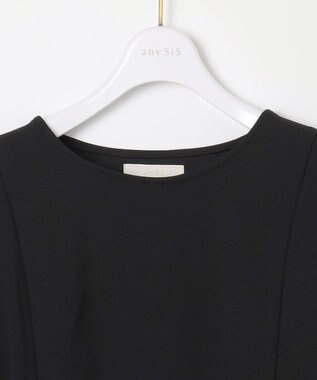 ANY SIS L 【WEB・一部店舗限定】ペプラムチュールコンビ セット ブラック