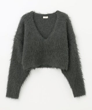 NAVE 【Nave】モヘアシャギーニットトップス チャコール系