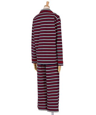 une nana cool 【綿100%】トリコロールパジャマ レッド