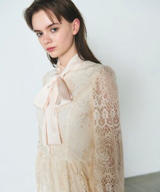 GRACE CONTINENTAL レースボウタイワンピース キナリ