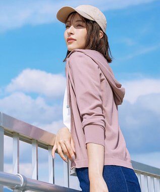 Tiaclasse サマーニットショートパーカー ピンク