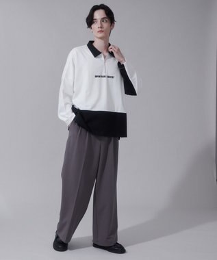 WEGO ドルマンポンチハーフZIPT（LS） ホワイト