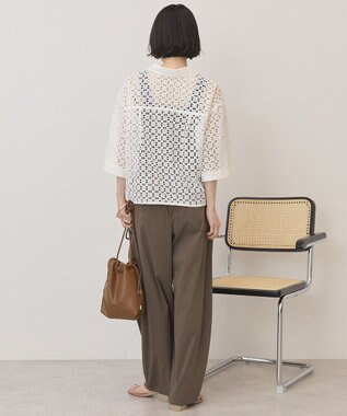 AMERICAN HOLIC 刺繍ショート半袖シャツ Off White