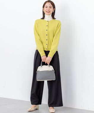 組曲 S 【加藤ローサさん着用】スムースストレッチジャケット カーディガン モスグリーン系