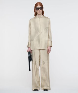 JOSEPH ジオメトリック アニメーション　ロングスリーブブラウス Affogato / Black