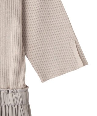 YECCA VECCA 【2点SET】カーディガンセットワンピース Gray Beige