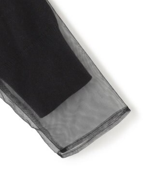 BEIGE， 【洗える】MYRTLE / チュールレイヤードクルーネックトップス Slate