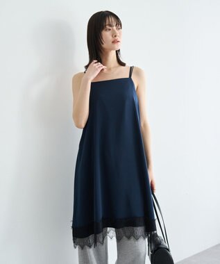 YECCA VECCA レースサテンキャミチュニック