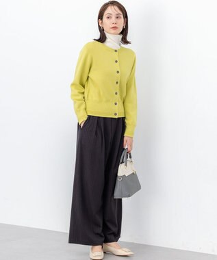 組曲 S 【加藤ローサさん着用】スムースストレッチジャケット カーディガン モスグリーン系