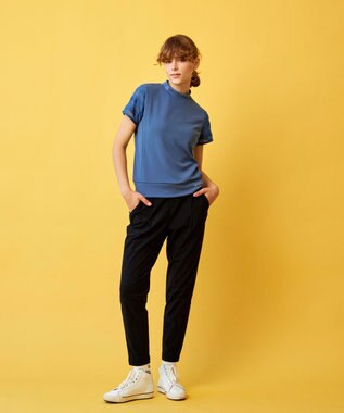 23区GOLF カラー追加！【23Fondation/WOMEN】メリルハイテンション テーパードパンツ ブラック系