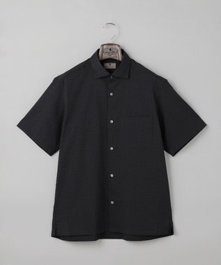 GOTAIRIKU リラックスシルエット【高通気性/吸水速乾】ドッツエアー クールマックスサッカーシャツ ブラック/26年新色