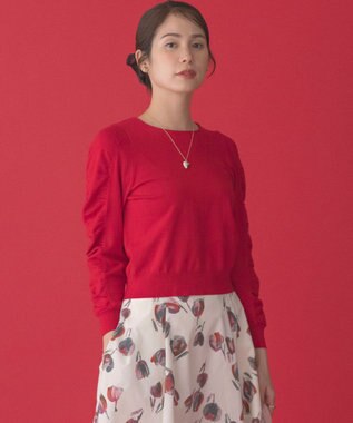 組曲 ハーフパールハート ネックレス ゴールド系