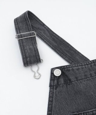 WEGO 【ユニセックス着用/SMサイズ展開】デニムオーバーオール デニムブラックソノタ