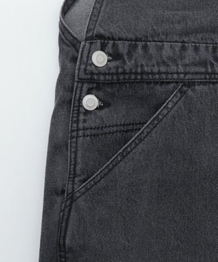 WEGO 【ユニセックス着用/SMサイズ展開】デニムオーバーオール デニムブラックソノタ