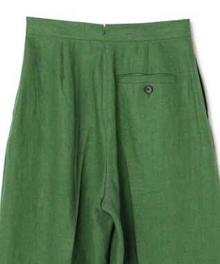 uncrave リネンオックスフォード ワイドパンツ グリーン