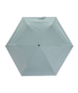 MOONBAT 晴雨兼用日傘 折りたたみ傘 まるボーダー／遮光 遮熱 UV ライトグリーン