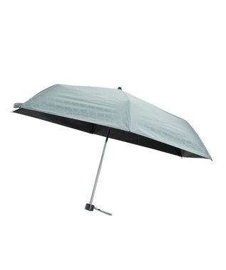 MOONBAT 晴雨兼用日傘 折りたたみ傘 まるボーダー／遮光 遮熱 UV ライトグリーン