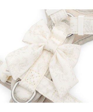 PET PARADISE ペットパラダイス アクティブハーネス 花柄りぼん ＳＳ 小型犬 オフホワイト