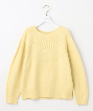 ANY SIS 【洗える】ソフトタッチ求心 ニット ハニーイエロー