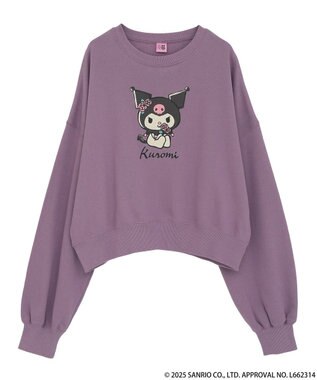 earth music&ecology マイメロディ＆クロミ／ｅａｒｔｈ　レトロアートスウェット Purple